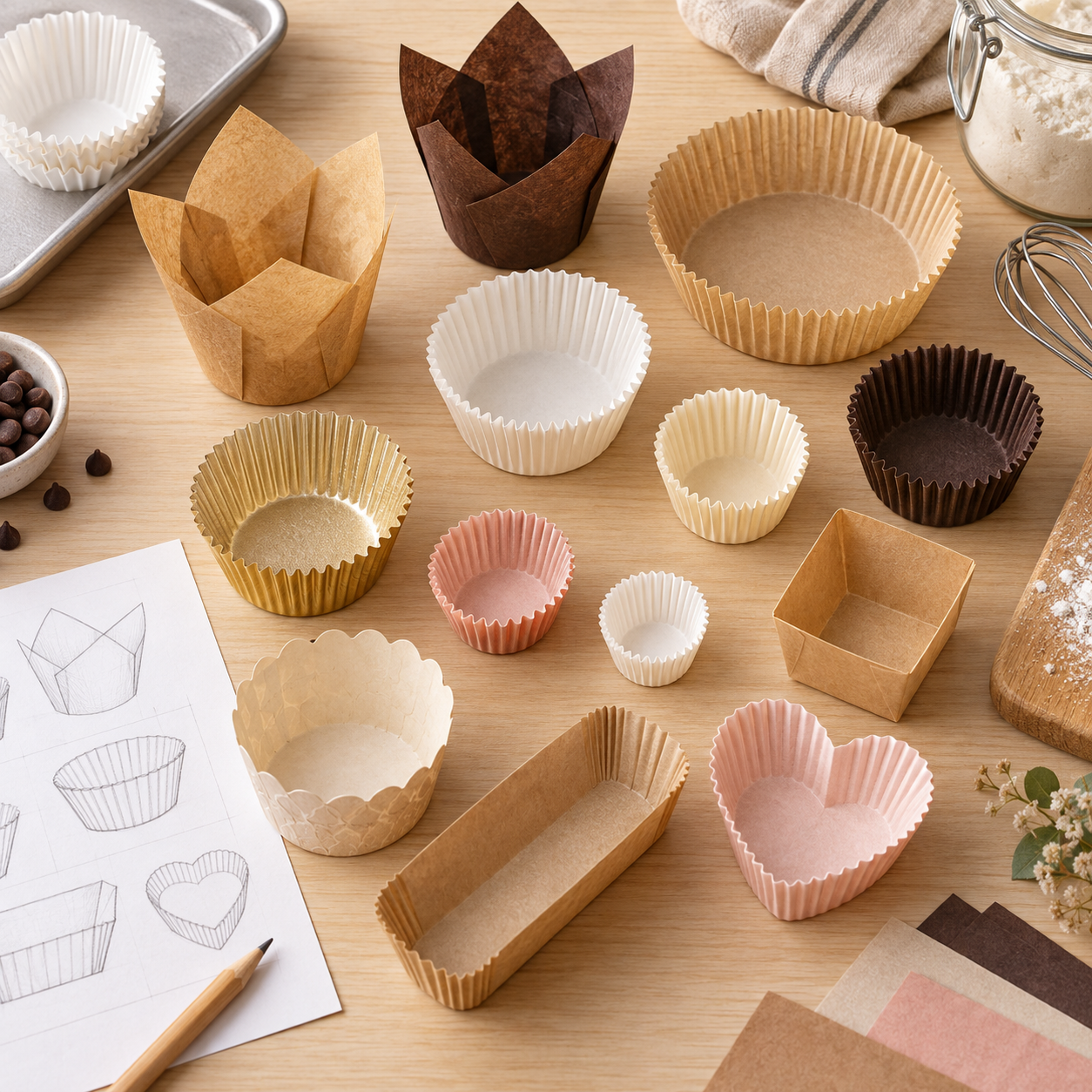Paper cup samples